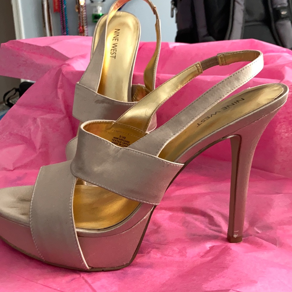 Nine West, Sling-back, platform  heels...